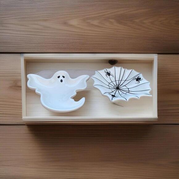 Target Home Halloween Ghost Spider Shaped Serving Dishes Bowl Dining Party Decor - Picture 2 of 7